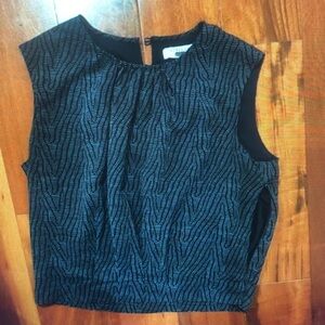 Stylish Black Patterned Sleeveless Top